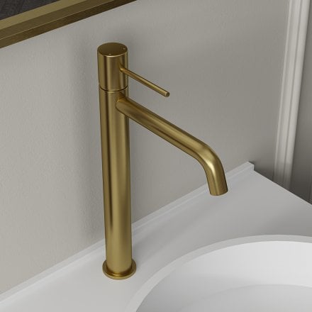 Faro Tall Curved Spout Basin Mixer Tap