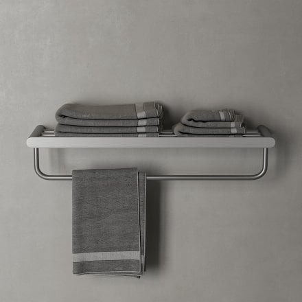 Faro Towel Shelf With Rail 600
