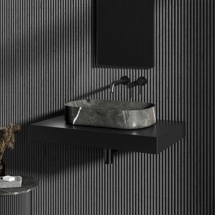 Fiore Pietra Grey Marble Countertop Basin 550mm