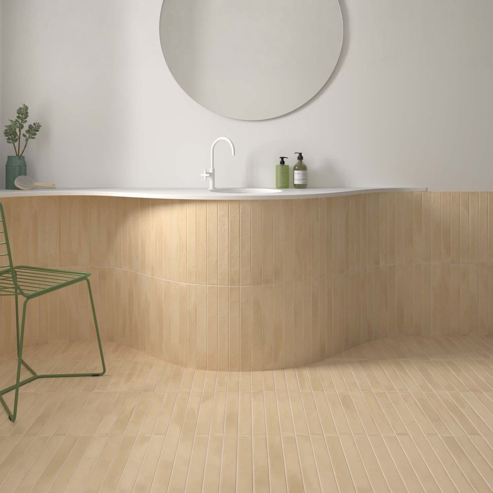 Golden Clay Matt - Corvella Porcelain Wall & Floor Tile 400 x 50mm