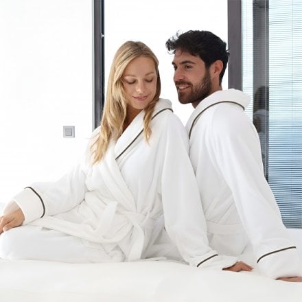 Grantley Combed Cotton his & her robe set