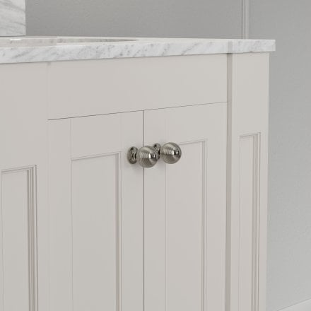 Grosvenor Matt Cream Carrara Marble Vanity Unit 1000mm