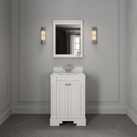 Grosvenor Matt Cream Carrara Marble Vanity Unit 600mm