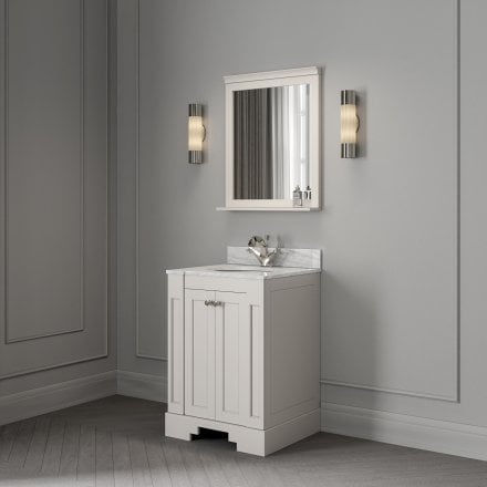 Grosvenor Matt Cream Carrara Marble Vanity Unit 600mm