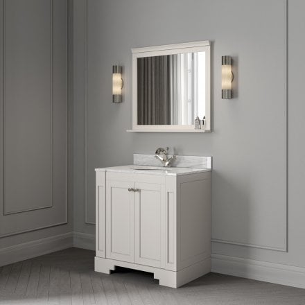 Grosvenor Matt Cream Carrara Marble Vanity Unit 800mm