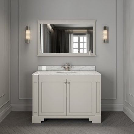 Grosvenor Matt Stone Carrara Marble Vanity Unit 1200mm