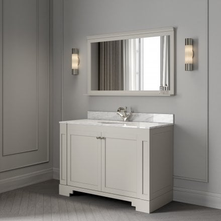 Grosvenor Matt Stone Carrara Marble Vanity Unit 1200mm