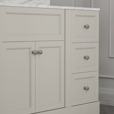 Grosvenor Matt Stone Carrara Marble Vanity Unit 1400mm