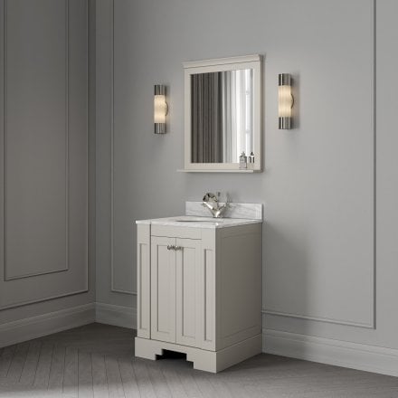 Grosvenor Matt Stone Carrara Marble Vanity Unit 600mm