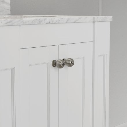 Grosvenor Matt White Carrara Marble Vanity Unit 800mm
