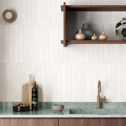 Ivory Stone Matt - Corvella Porcelain Wall & Floor Tile 400 x 50mm