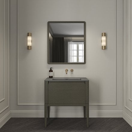 Jumeirah Vanity Unit with Stone Basin (Dark Oak 800mm)