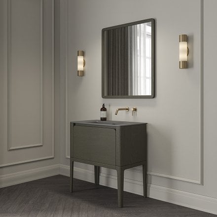 Jumeirah Vanity Unit with Stone Basin (Dark Oak 800mm)