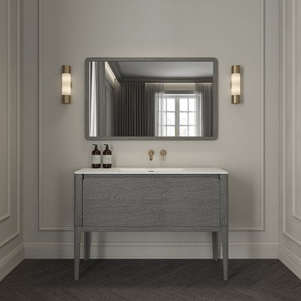 Jumeirah Vanity Unit with Stone Basin (Grey Oak 1200mm)