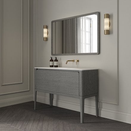 Jumeirah Vanity Unit with Stone Basin (Grey Oak 1200mm)