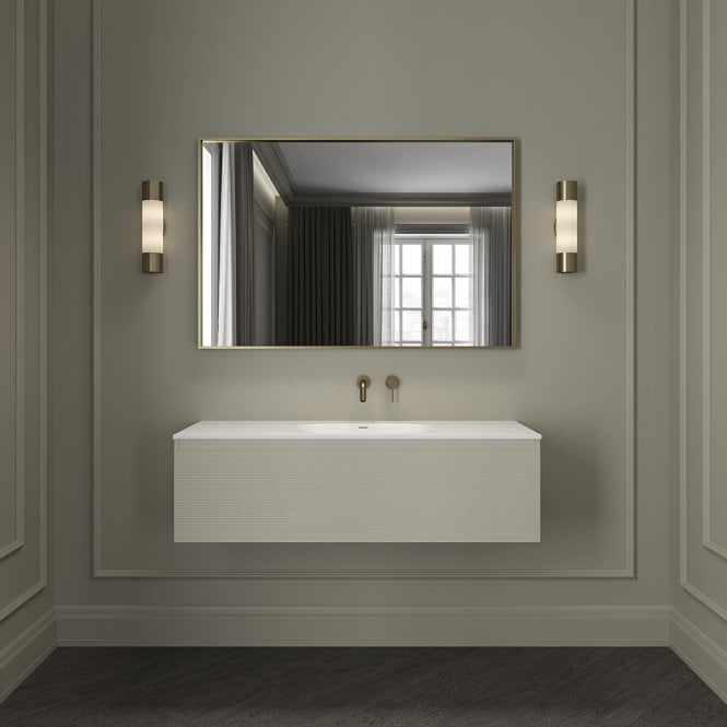 Nôsa Kleber Fluted Vanity Unit with Stone Basin (Olive 1200mm)