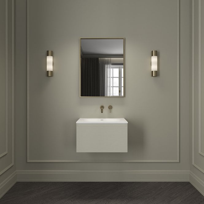 Nôsa Kleber Fluted Vanity Unit with Stone Basin (Olive 600mm)