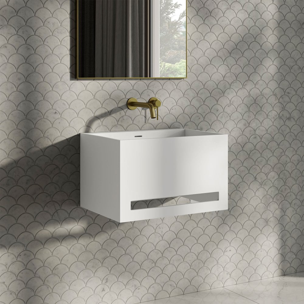 Kube Stone Basin 550mm