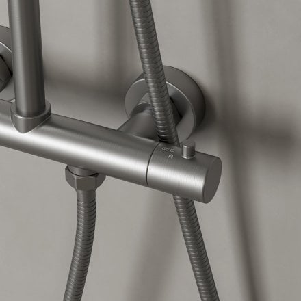 Lagos Exposed 2-Way Thermostatic Shower With Riser