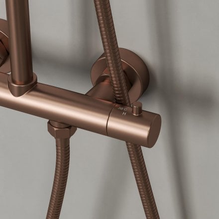 Lagos Exposed 2-Way Thermostatic Shower With Riser