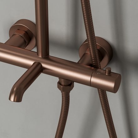 Lagos Exposed 3-Way Thermostatic Shower With Riser