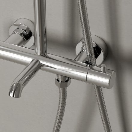 Lagos Exposed 3-Way Thermostatic Shower With Riser