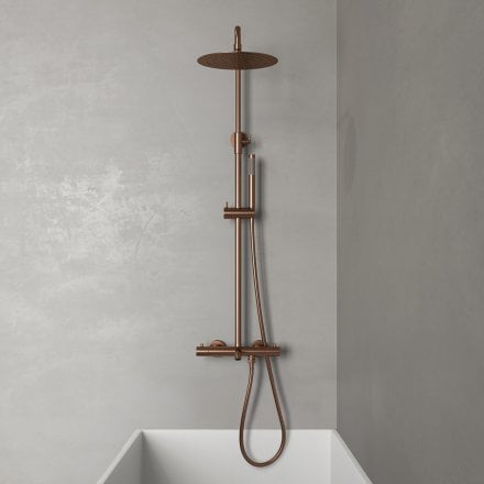 Lagos Exposed 3-Way Thermostatic Shower With Riser