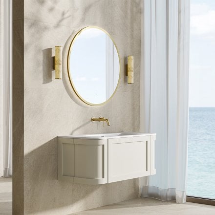 Lanesborough Vanity Unit with Stone Basin (Chalk 1000mm)
