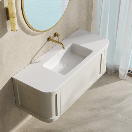 Lanesborough Vanity Unit with Stone Basin (Chalk 1200mm)