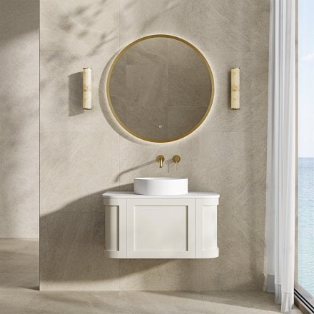 Lanesborough Vanity Unit with Stone Basin (Chalk 800mm)