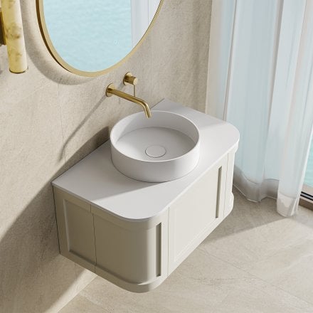 Lanesborough Vanity Unit with Stone Basin (Chalk 800mm)