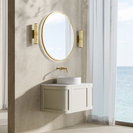 Lanesborough Vanity Unit with Stone Basin (Chalk 800mm)