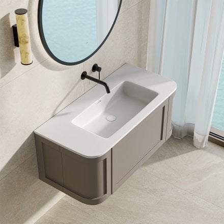 Lanesborough Vanity Unit with Stone Basin (Concrete Grey 1000mm)