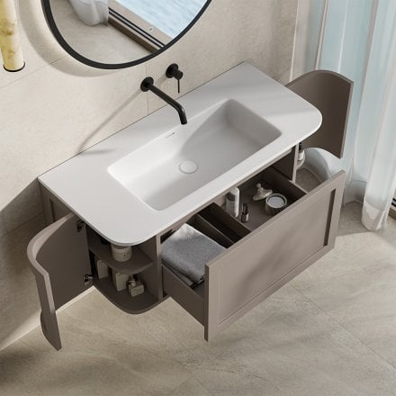 Lanesborough Vanity Unit with Stone Basin (Concrete Grey 1000mm)