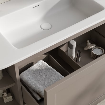 Lanesborough Vanity Unit with Stone Basin (Concrete Grey 1000mm)