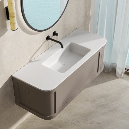 Lanesborough Vanity Unit with Stone Basin (Concrete Grey 1200mm)