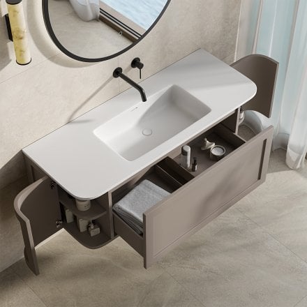 Lanesborough Vanity Unit with Stone Basin (Concrete Grey 1200mm)
