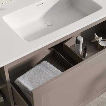Lanesborough Vanity Unit with Stone Basin (Concrete Grey 1200mm)