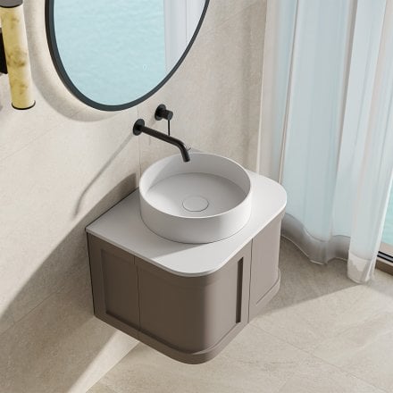 Lanesborough Vanity Unit with Stone Basin (Concrete Grey 600mm)