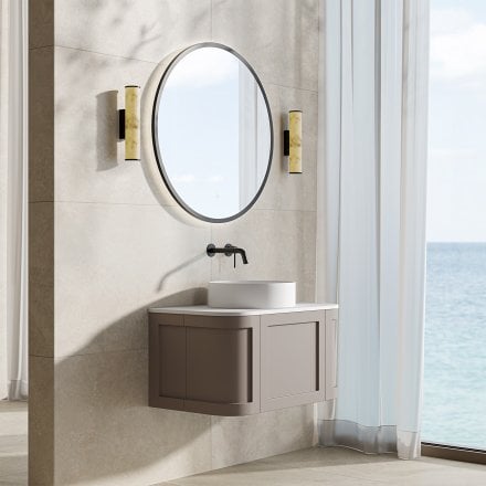 Lanesborough Vanity Unit with Stone Basin (Concrete Grey 800mm)