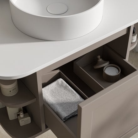 Lanesborough Vanity Unit with Stone Basin (Concrete Grey 800mm)