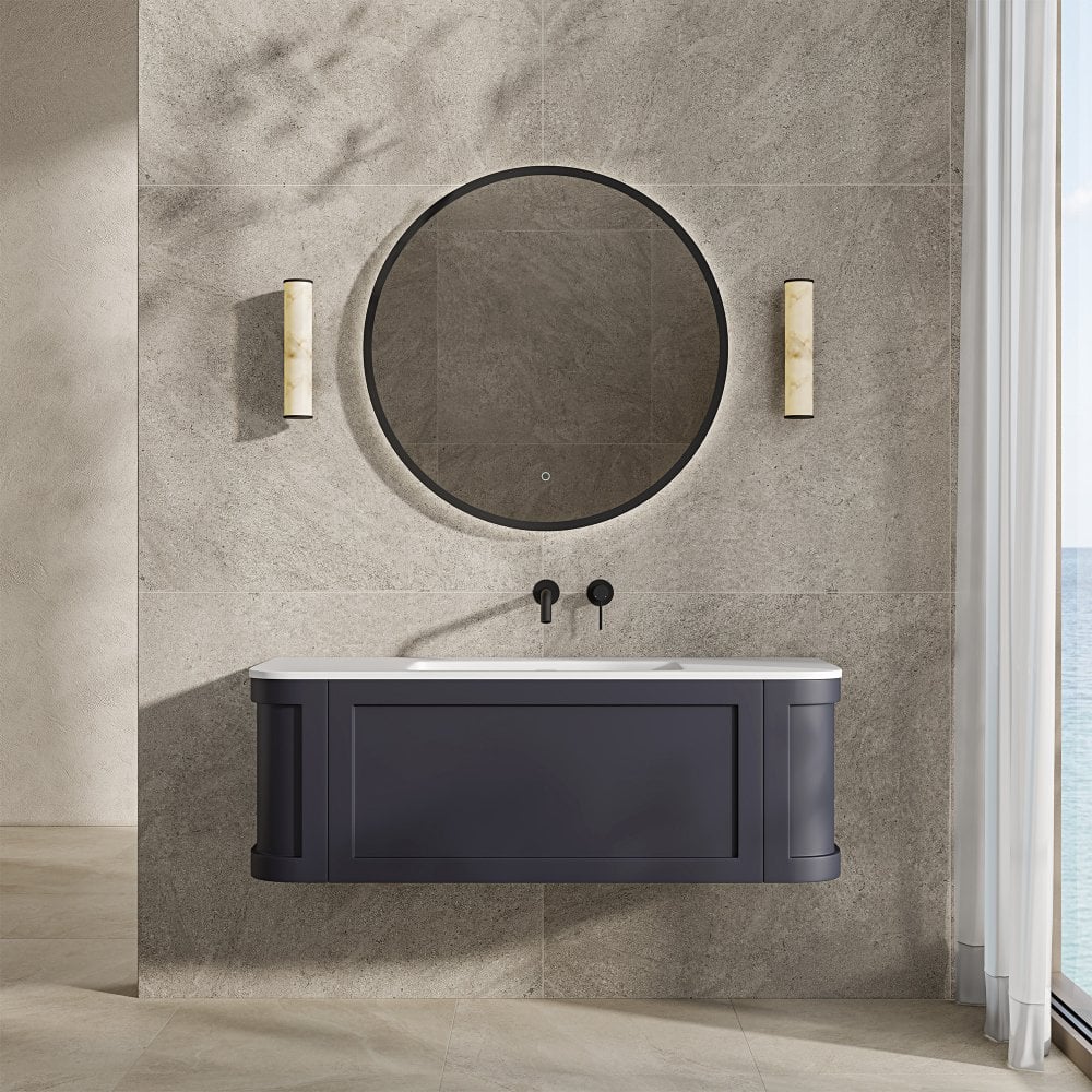 Lanesborough Vanity Unit with Stone Basin (Dark Blue 1200mm)
