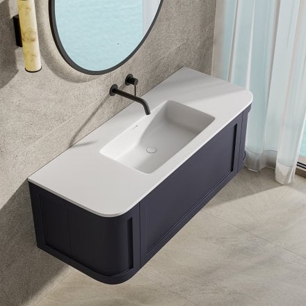Lanesborough Vanity Unit with Stone Basin (Dark Blue 1200mm)