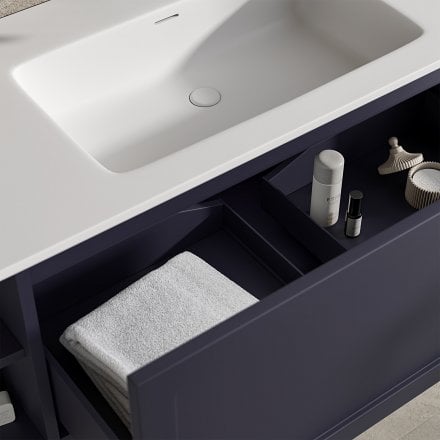 Lanesborough Vanity Unit with Stone Basin (Dark Blue 1200mm)