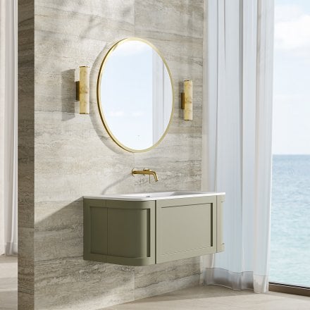 Lanesborough Vanity Unit with Stone Basin (Olive 1000mm)