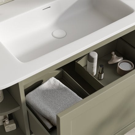 Lanesborough Vanity Unit with Stone Basin (Olive 1000mm)