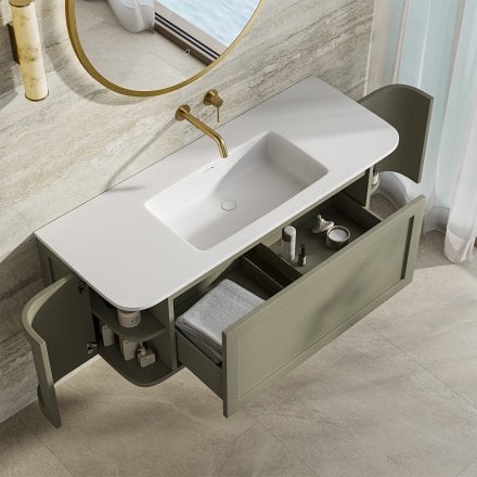 Lanesborough Vanity Unit with Stone Basin (Olive 1200mm)