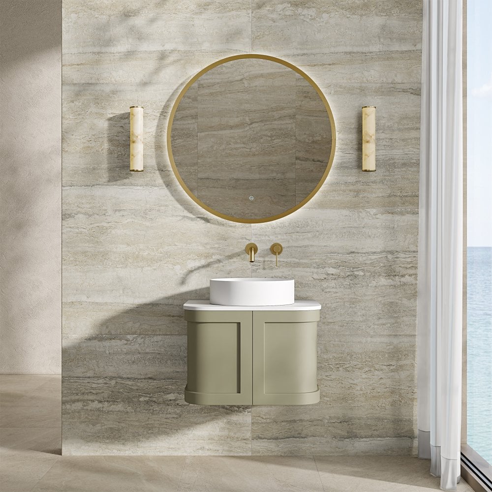 Lanesborough Vanity Unit with Stone Basin (Olive 600mm)