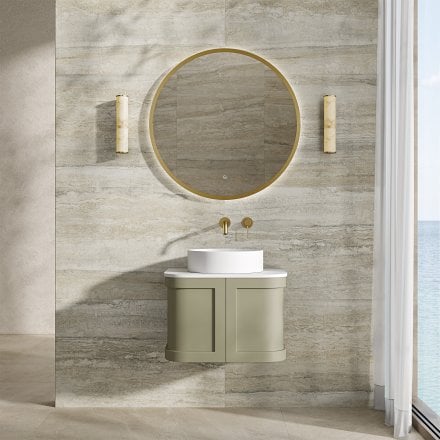 Lanesborough Vanity Unit with Stone Basin (Olive 600mm)