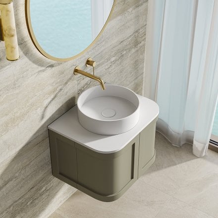 Lanesborough Vanity Unit with Stone Basin (Olive 600mm)